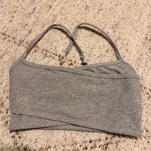 Beyond yoga bra Gray Strappy Crop Top XS